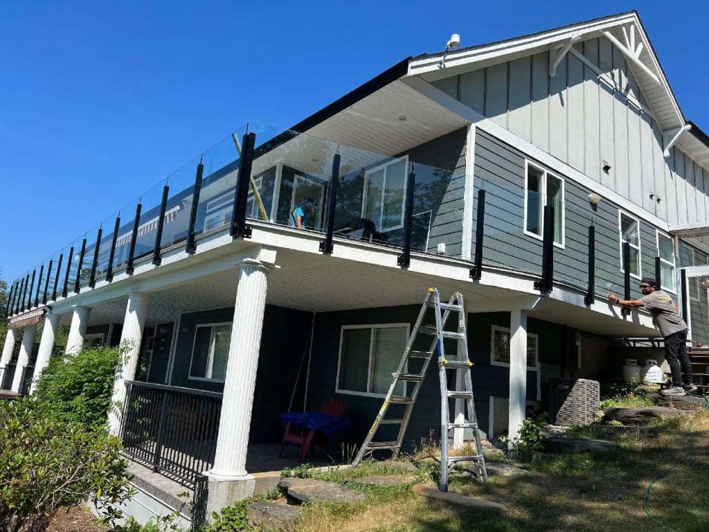 Glass Railing Costs In Coquitlam, Maple Ridge, Surrey, Langley, Burnaby & New Westminster. Interior, Exterior, Custom Railings, Bracket Pricing & Pool Fence.