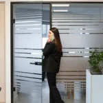 glass partition in office